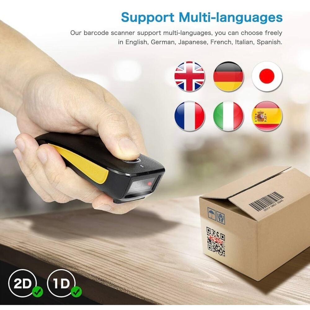 NETUM Barcode Scanner C750 Bluetooth Mini Barcode Scanner 2.4G Wireless - Picture 12 of 12